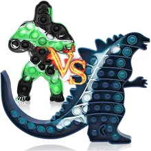 

2PCS Big Size Push Popper Sensory Fidget Toys Set Relieves Stress Anxiety for Kids Adults Perfect for Birthday Party Favors Pack