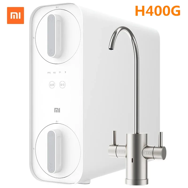 

Очиститель воды Xiaomi Mijia H400G, кухонный бытовой очиститель воды, обратный осмос, двойной выход, большой поток воды