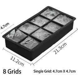 Large Silicone Ice Cube Tray Mold for DIY Bar and Wine Ice Blocks (Style3)