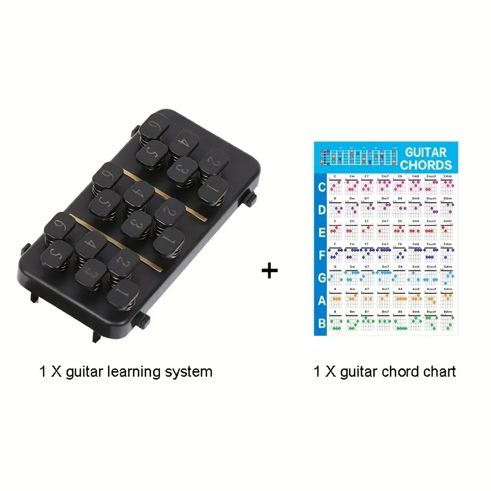DBAO Guitar Chord Practice Tool Easy Guitar Chord Assisted Learning Tool 18 Buttons One Click Parts & Accessories