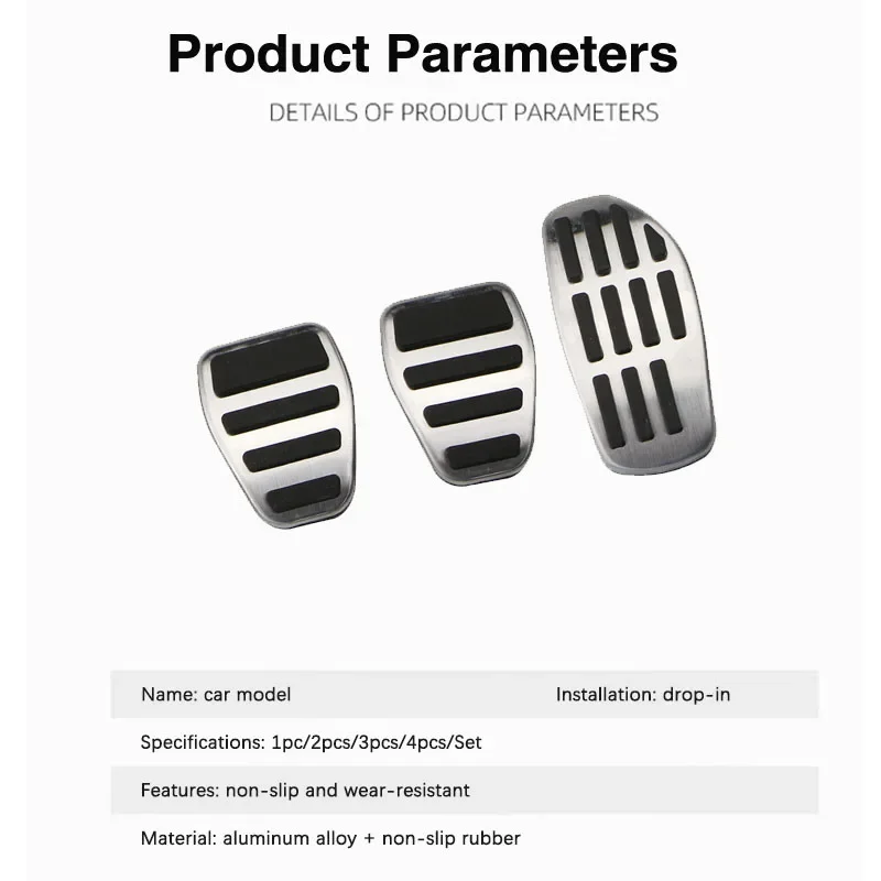 Car Pedals For Mitsubishi Outlander GN GM ZM Foot Pads Car-Stylings Covers Rest Brake Pedals Car Acessories