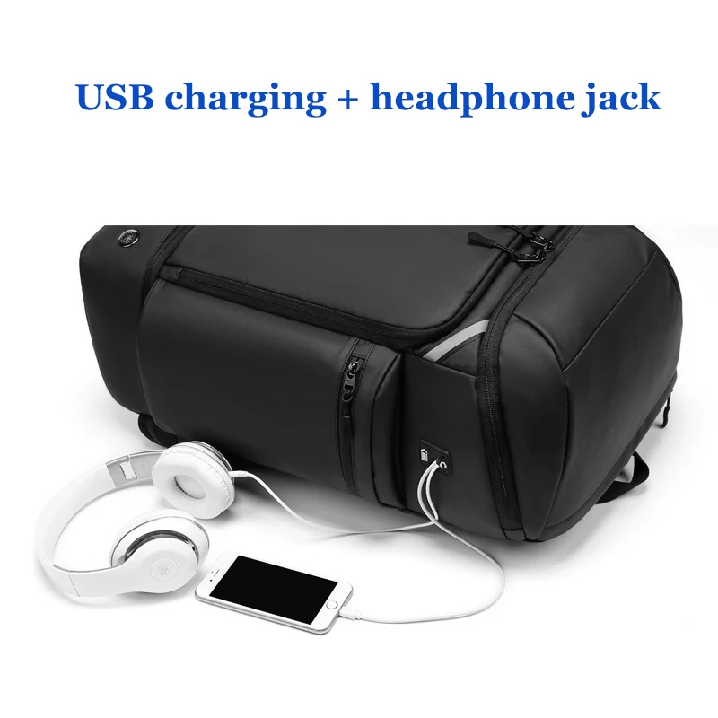Men travel backpack large capacity trekking Backpack Business Laptop Backpack Anti-theft USB charging With shoe bag