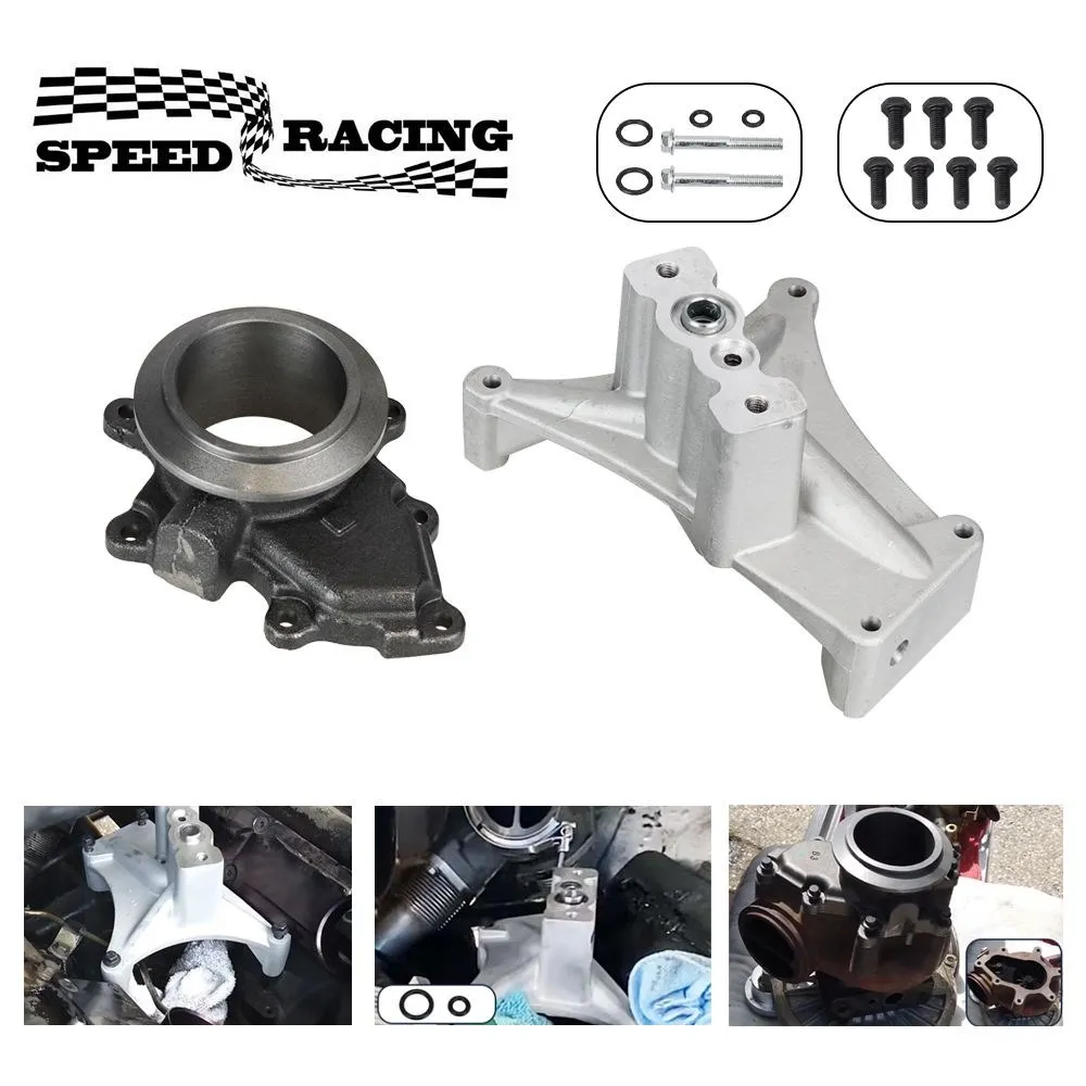 

Turbo Pedestal+Exhaust Housing GTP38 For 1999-2003 Ford 7.3L Engines Powerstroke Non-EBP Exhaust Port Cover Plate Kit BOV-1056
