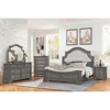 5-Piece Rustic Gray Wood Queen Bedroom Set - Traditional Style 1