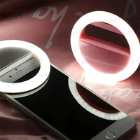 LED Light Ring with USBcharging Phone Lens Selfie Light Mini Circular Fill Light Clip Compatible with iPhone Samsung Xiaomi Poco 5