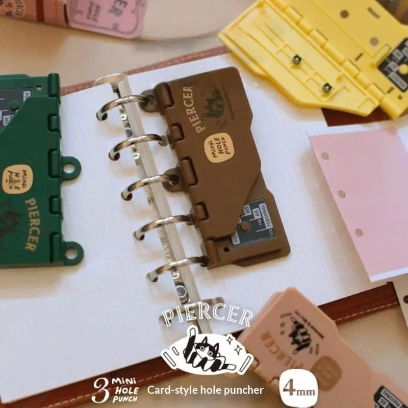 1Pcs 루스 리프 노트북 M5/A7 휴대용 바인더 펀칭기 3홀 4mm 카드 홀 펀치 사무용품