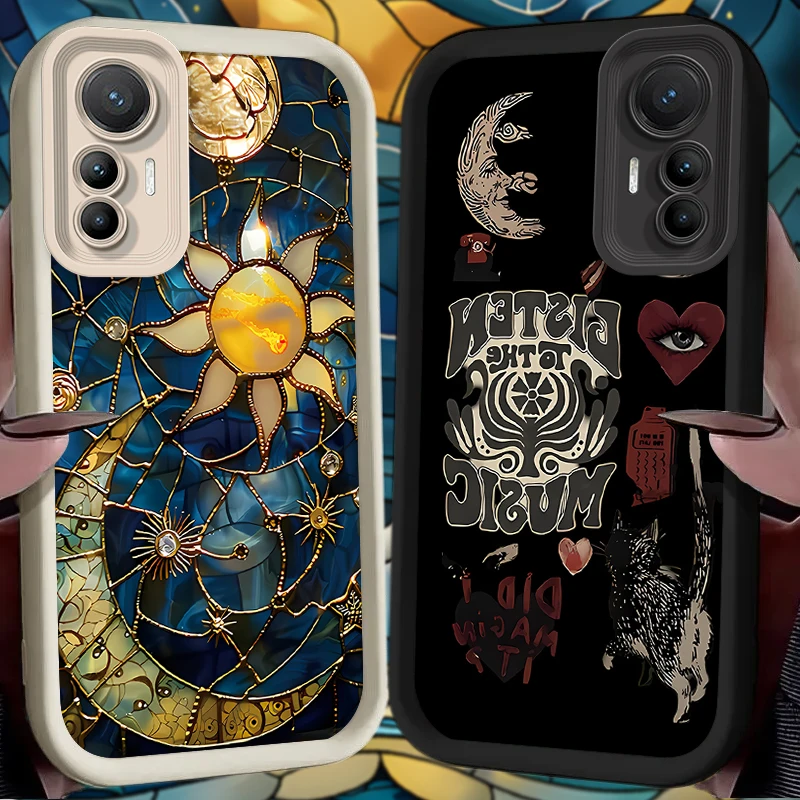 Aesthetic Sun & Moon Design TPU Phone Case