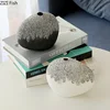Minimalism Geometric Circular Ceramic Vase Desk Decoration Flower Arrangement Flowers Pots Modern Home Decor Crafts Floral Vases 2