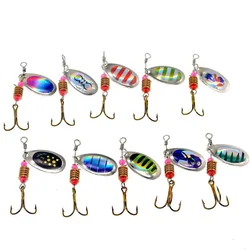 ZWICKE 10pcs Set Spoonbait Crankbaits Fishing Wobblers Metal Spoon Spinner Fishing Lure for Pike Crochet Kit Artificial Bait