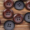 10pcs Brown Matte Button Four Hole Black Sewing Accessories For Luxury Suit Classic Casual Pants Uniform Mens Clothing Button 4