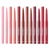 6 Nude Matte Matte Lipstick Pencil Set Waterproof Sweatproof Non-Stick Cup Non-Fade Swivel Hook Lip Pencil 6