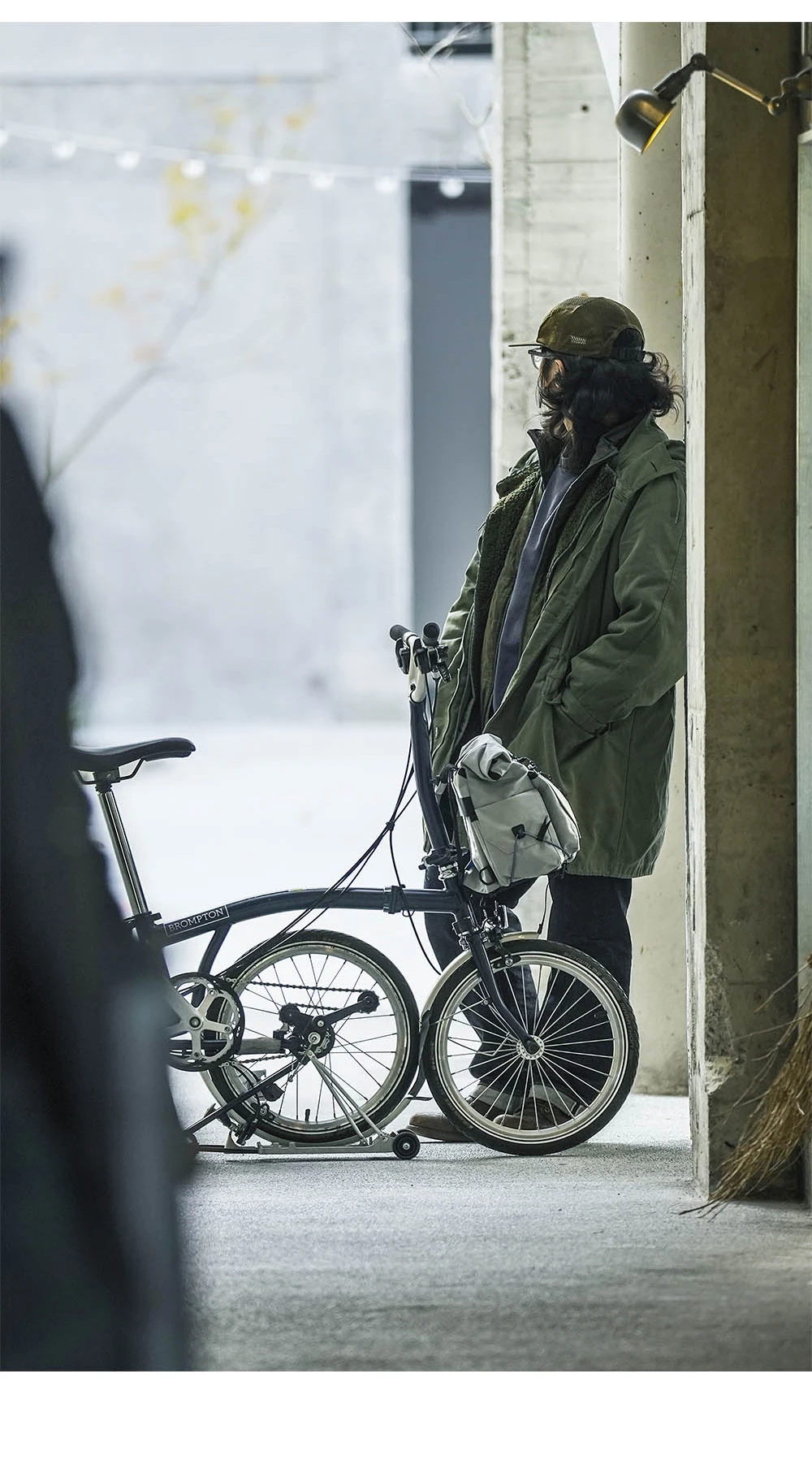 Fahrrad-Lenkertasche, 17 l, Fahrradrucksack, Aufbewahrungstasche, Vorderkorb mit MOLLE-System, Gepäckträgerhalterung für Brompton Dahon – Detail 5