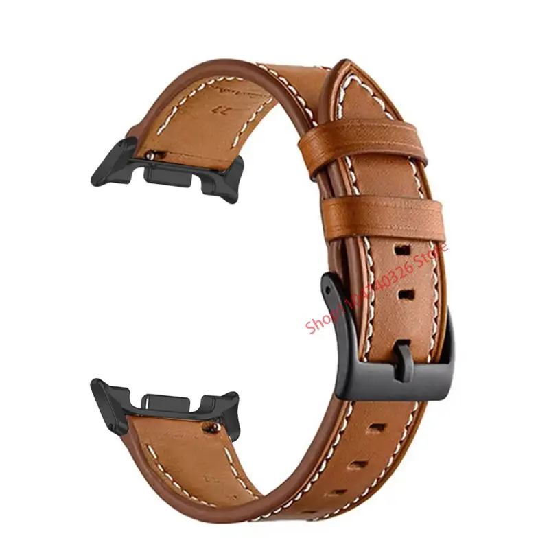 Vintage Leather Smartwatch Strap - No Gaps Design, Premium Replacement Bracelet