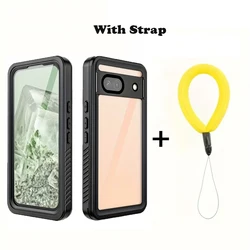 Shellbox Enhanced Outdoor Sports Waterproof Phone Case with Lanyard - Google Pixel 8 Pro (Black With Strap)