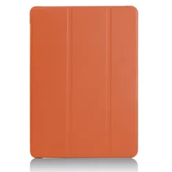 Premium Tri - Folding Leather Stand Case with Auto Sleep - SM - P550 P555C (Orange)