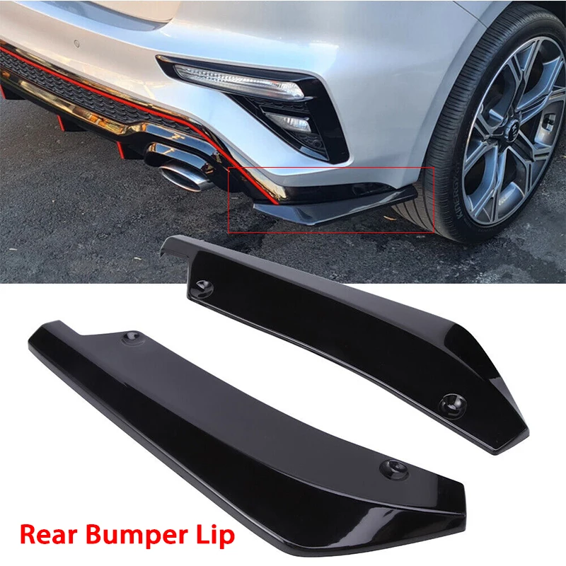 2pcs 45cm Universal Car Rear Bumper Lip Spoiler Splitter Anti-Scratch For BMW E90 F20 E46 E92 For VW Golf 5 6 7 Car Accessories