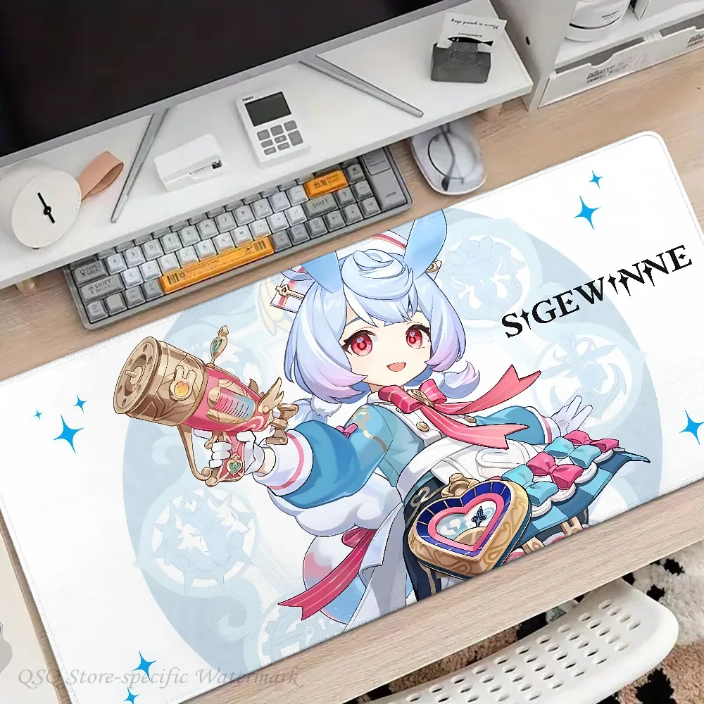 1pc Genshin Impact Sigewinne Mouse Mat Desk Mat With Pad Gaming Accessories Prime Gaming XXL Keyboard Pad 4
