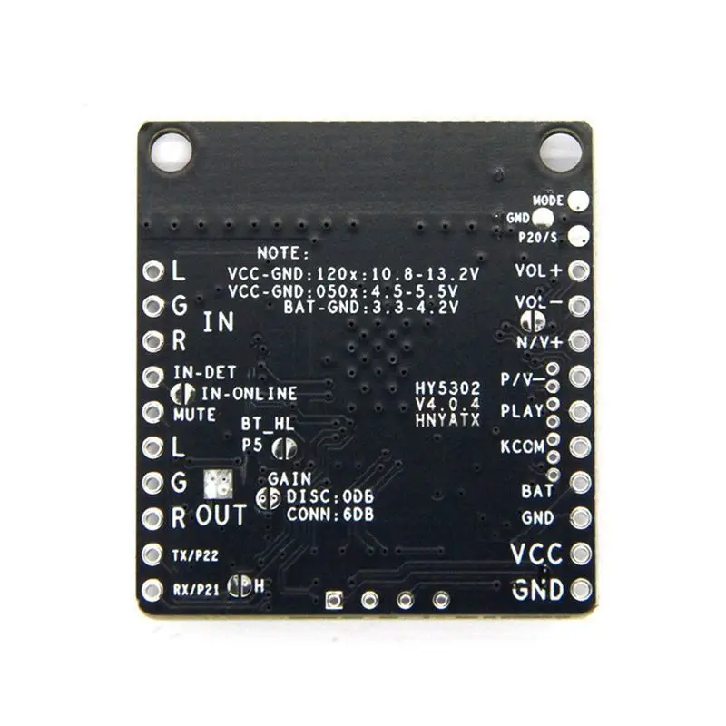 QCC3031 블루투스 5.1 Hifi 무손실 APTXHD 모듈 BT 헤드셋 오디오 입력용 라인 입력 수신기 보드 DC 3.3-4.2V 없음