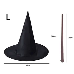 Magical Light - Up Wizard Wand with Hat for Kids - Halloween Pretend Play Toy (1pc brown 1WSM L)