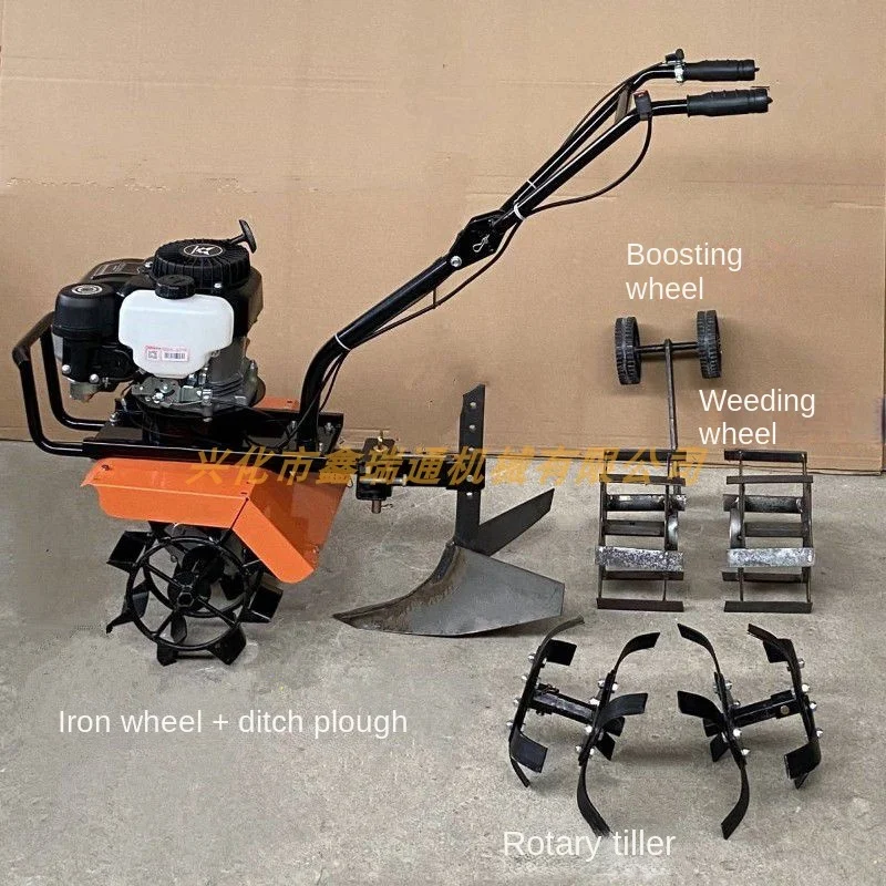 Wyj Multi-Function Full Gear Mini-Tiller Weeding and Loosening Soil Ditching Orchard Farm Tools Hoe Paddy Field dc 15 24v diy music tesla coil kit 15w mini plasma speaker set electronic field wireless transmission music project parts