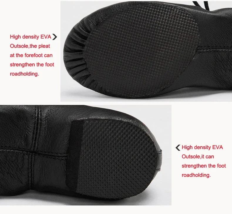 Genuine Leather Lace-Up Jazz Ballet Dance Shoes For Men Women Soft Dancing Sneakers For Boys Black Tan Sport Pointe Shoes 6