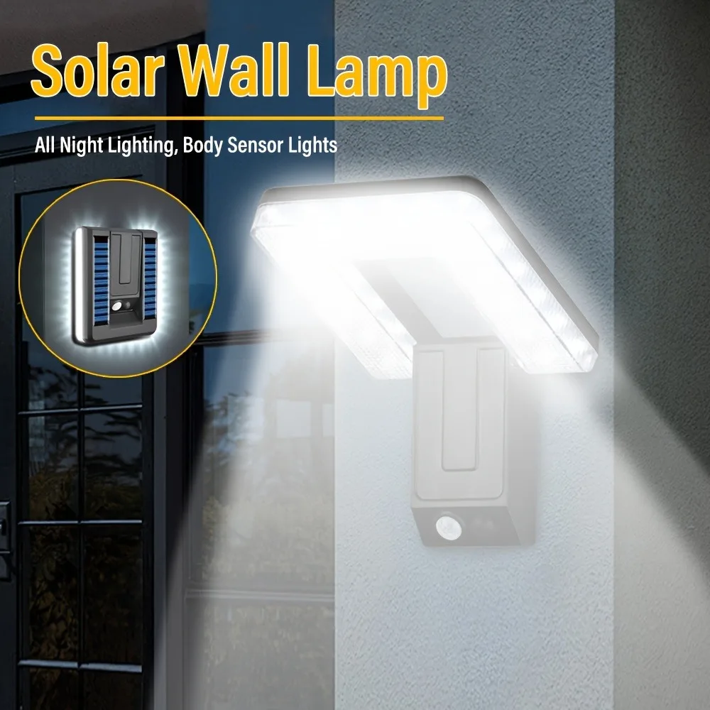 3pcsLED Solar Outdoor Lights 120° Foldable Wall Lamp Motion Sensor Super Bright Spotlights Lamp Security Waterproof Patio Garden