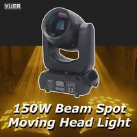YUER Mini LED Moving Head 150W Beam Spot 18 Rotating Prisms Dmx Stage Effect Light Disco Dj Bar Wedding Club Music Party Indoor 1