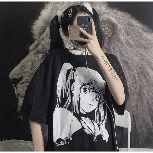 Japanese Manga Anime Tshirt Egirl Grunge Aesthetic Oversized