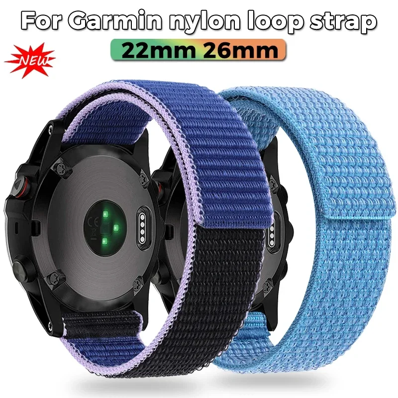 Breathable Nylon Loop Strap - 22mm/26mm Adjustable Watchband