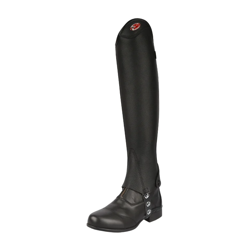Cavpassion-Horse Leg Guard Equipment, Cow Leather, Lengthening Chaps for Horse Riding with Lined Micro-Fiber,