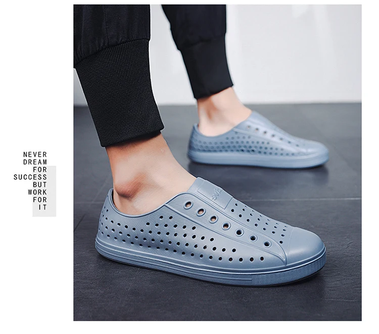 Summer Garden Wooden Sole Baotou Shoes Men's and Women's Universal Quick Drying Sandals Outdoor Anti sli_voghion.com