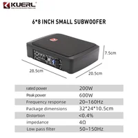 6*8 Inch Ultra-Thin Car Subwoofer RMS 200W Active High Power Pure Bass Car Speakers Installed Under The Seat Mini Upgraded Model - Image 5