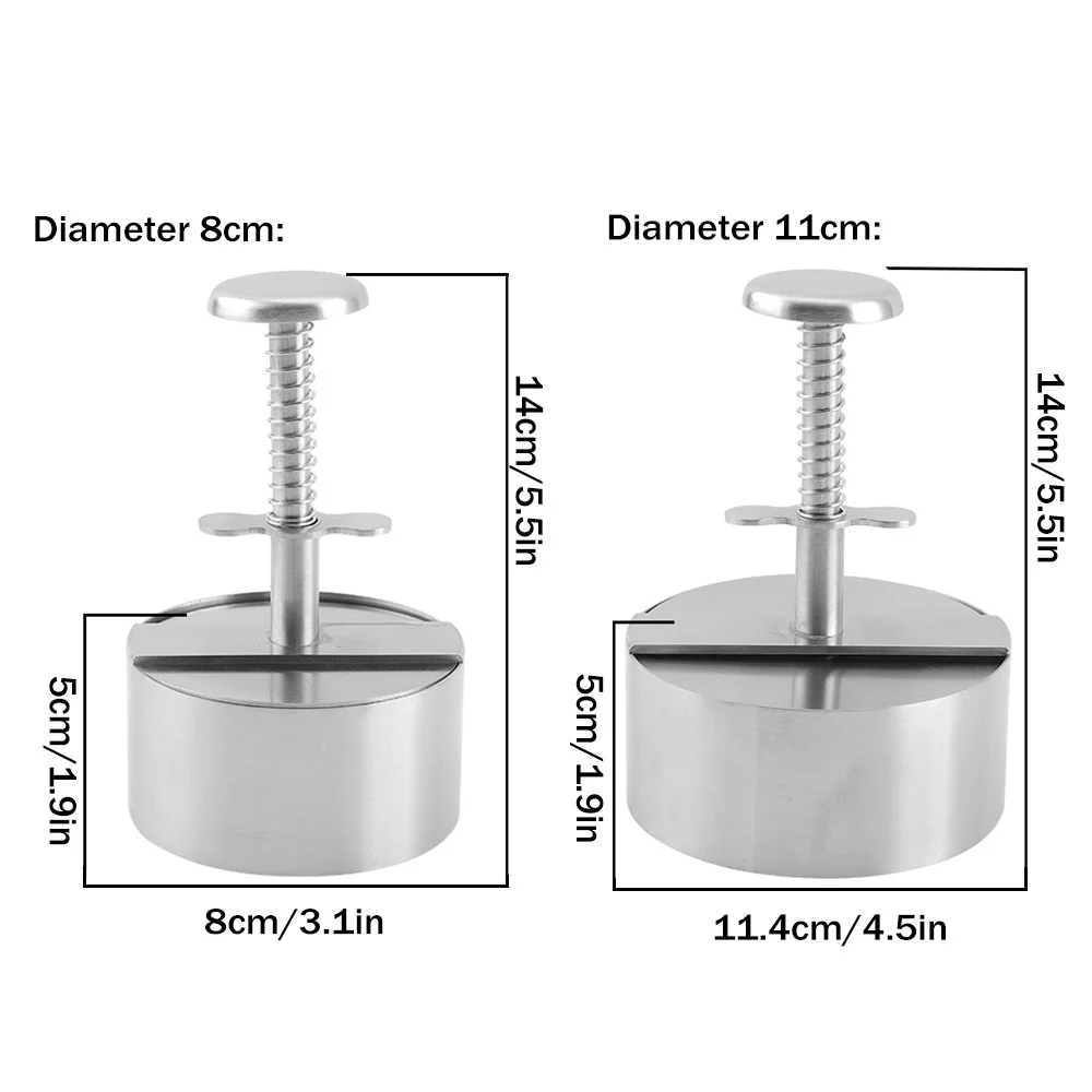 Burger Press Burger Meat Patty Machine Stainless Circular Non Stick Adjustable Burger Press