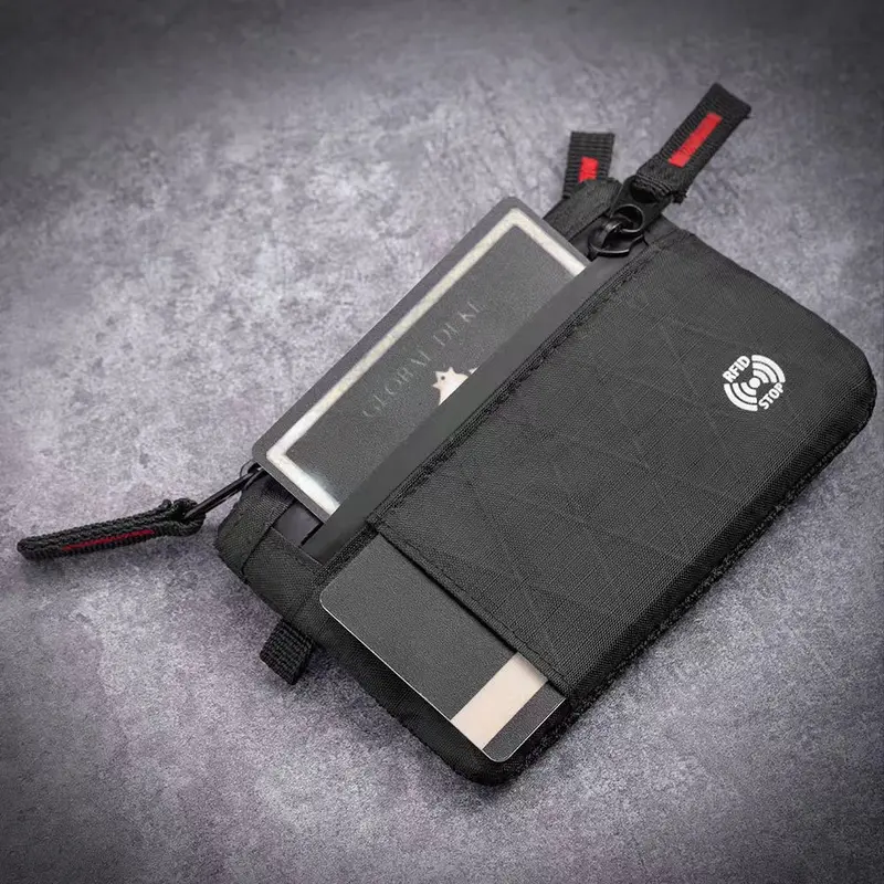 Edc Fashionable Rfid Anti-Theft Ultra-Thin Wallet |   Unisex Zipper Coin Purse |   Multi-Compartment Credit Card Holder, Portable and Lightweight Carry-On Accessory