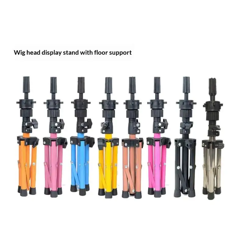 조절 가능한 가발 연습 스탠드, 견고한 금속 삼각대가 마네킹 머리를 어떤 각도에서도 쉽게 스타일링할 수 있도록 견고하게 고정합니다.