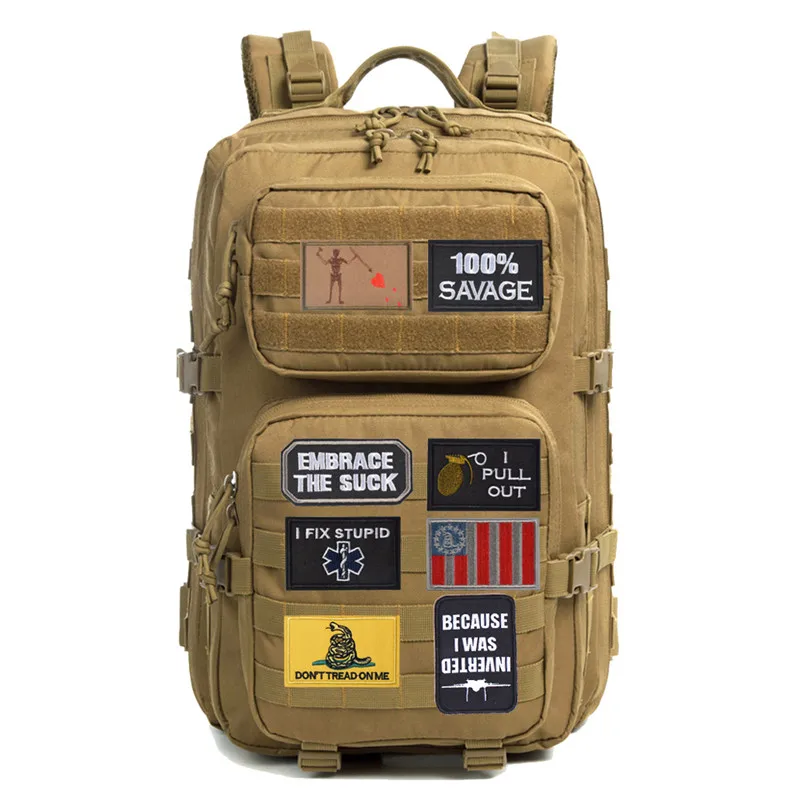 Tactical Embroidery Patches Random Set of 20Pcs 3D Embroidered Morale Labels Hook and Loop Patches Tactical Cool for DIY