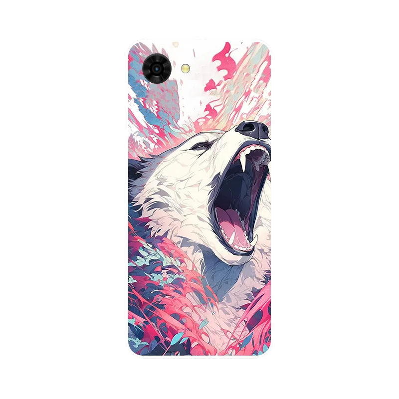 Charming Floral Panda TPU Soft Silicone Phone Case - Protective Back Cover