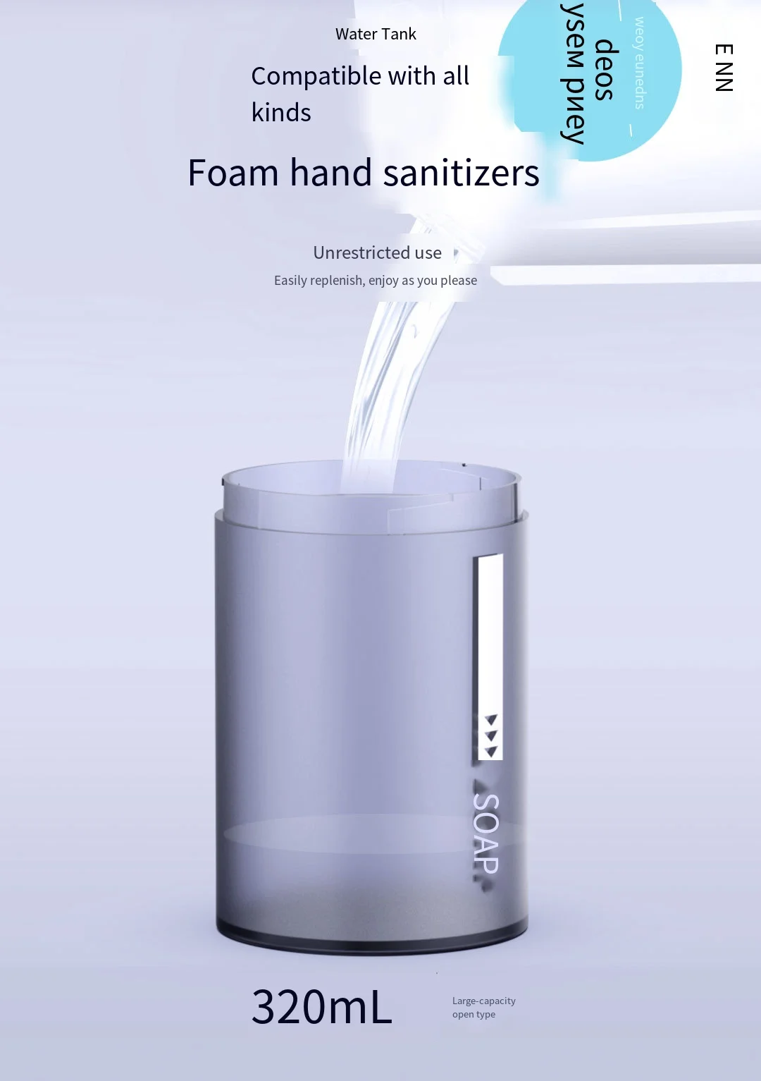 USB Automatic Liquid Soap Dispenser Touchless Sensor Foam Machine with Temperature Display for Bathroom Equipment