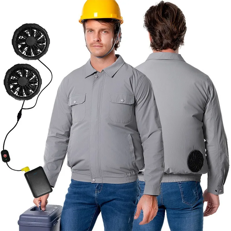 Summer Outdoor Work Site Clothes Men Wear-resistant Cooling Air Conditioning Suit Heatstroke Prevention Heat Dissipation Clothes