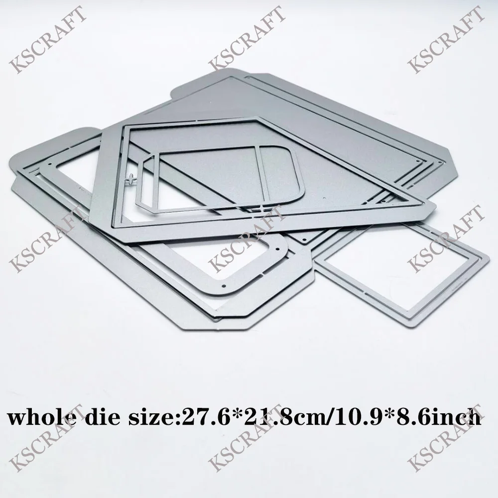 KSCRAFT 선물 상자 및 카드 홀더 커팅 다이 스텐실 DIY 스크랩북 장식 엠보싱 DIY 종이 카드용