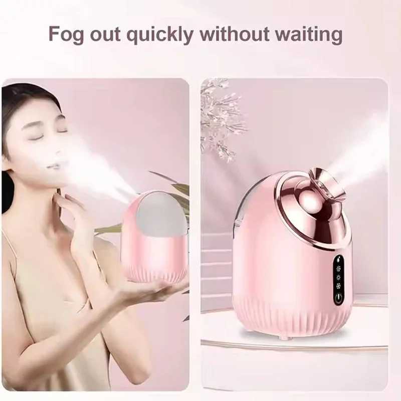 Facial Steamer Cold and Warm Mist Humidifier for Face Sauna Deep Cleaning Vaporizer Sprayer Salon Home Spa Skin Care Whitening