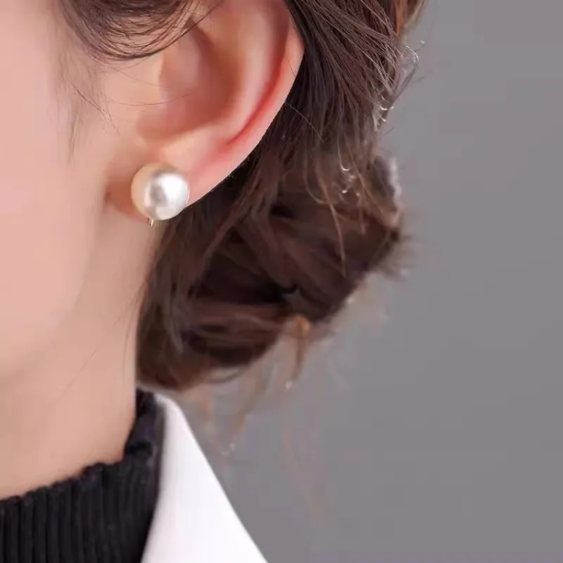 2pcs Pearl Ear Clip Earrings Fashion Without Ear Hole Earings Simple Ear Cuff Fake Piercing Fashion Jewelry Earings for Women 6