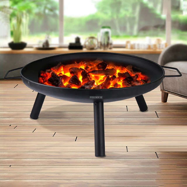 Otthoni Fűtési Kályha Beltéri Faszén Tűz Gödrök Kültéri Grill Állvány Füst Nélküli Máglya Modern Minimalista Brazier Kemping - Image 3