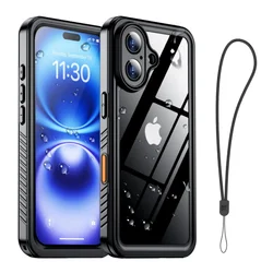 Shellbox Professional 360 - Degree All - Inclusive Waterproof and Anti - Drop Phone Case - iPhone 15 (Black)