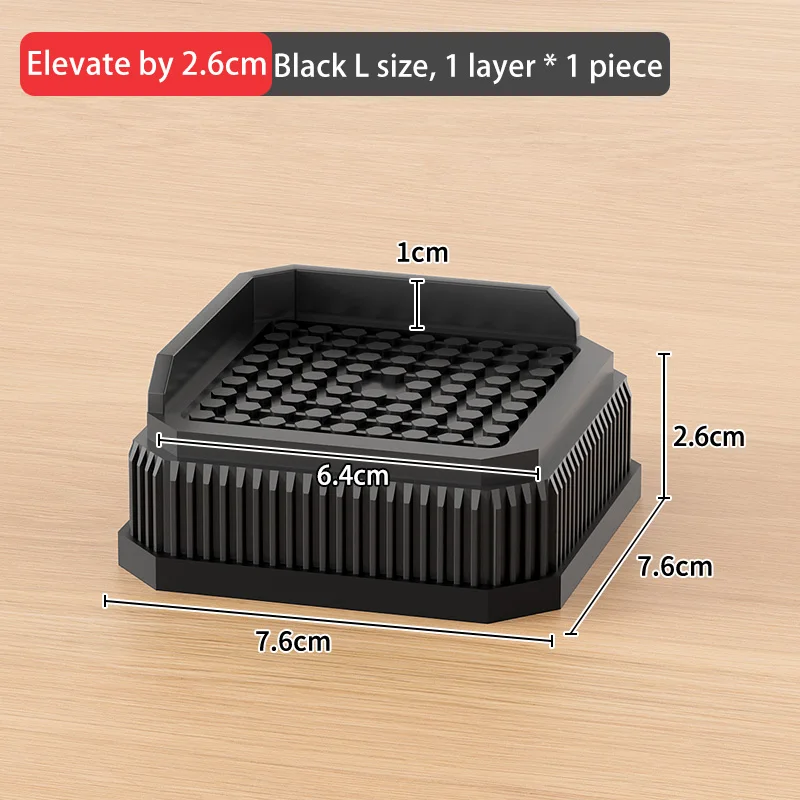 Elevadores de muebles de altura ajustable: carga alta, rodamiento, triple antideslizante para sofá, cama y escritorio