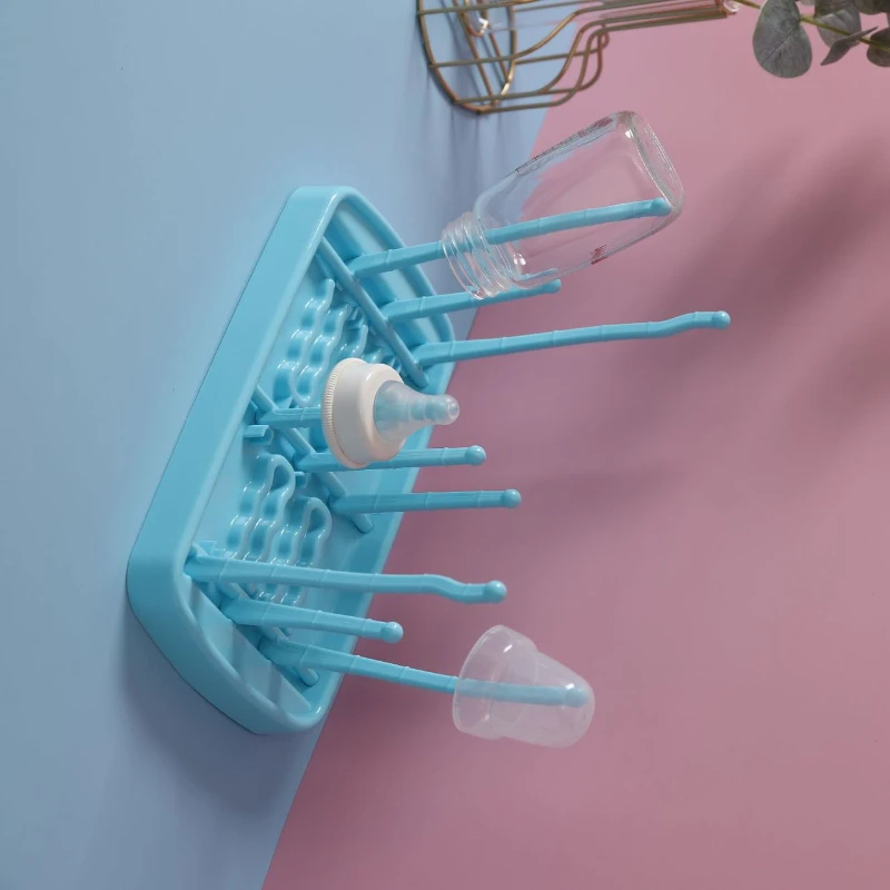 Bottle Drying Rack Baby Bottle Drying Rack Feeding Bottle Drying Rack Baby Bottle Wheat Straw Drying Rack Feeding Cup Holder Removable Rack Cleaning Pacifiers Accessories Storage Drying Shelf Clean
