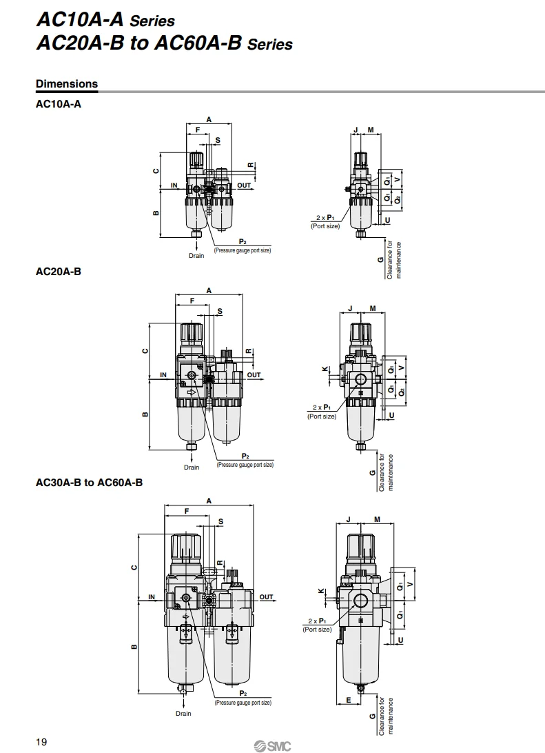 Fsqdフィルターレギュレーターとブリケーター、AC10A-M5-A、AC20A-02-02D-B、AC30A-03-03D-B、AC40A-04-04D-B、ac50a、AC60A-06- 10-06D-10E3-10D-B AliExpress