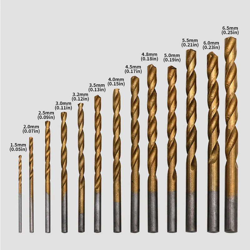 13Pcs Metric Drill Bits Set 1-10mm Tip Work Glass Metal Tile Concrete Professional Masonry Drill Bits Tungsten Carbide Set