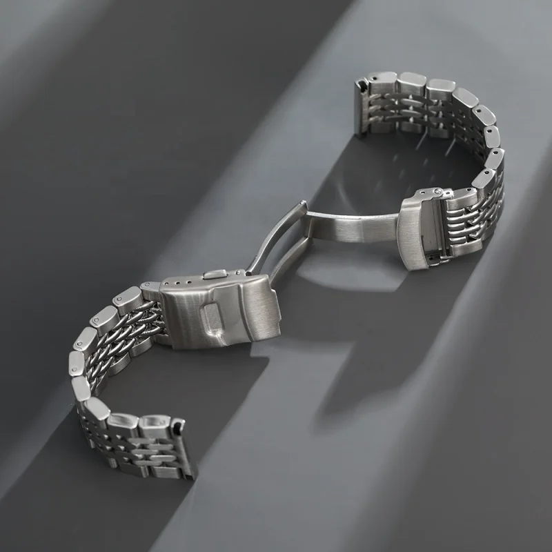 20MM 22MM 316L Stainless Steel Bead Of Rice Universal Straight End Watch Strap Band Bracelet For Seiko SKX007 OMG Dive Watch