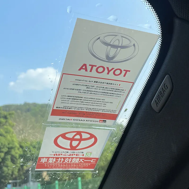 JDM Sticker Suitable for Toyota Corolla Yaris Rav4 Avensis Auris Camry Windshield Competitive Sign Electrostatic Film Decoration For Car Sticker